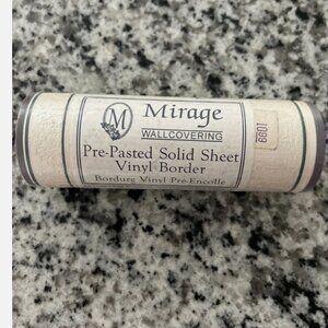 Vintage Mirage Pre Pasted Solid Sheet Vinyl Border Wallcovering England NOS